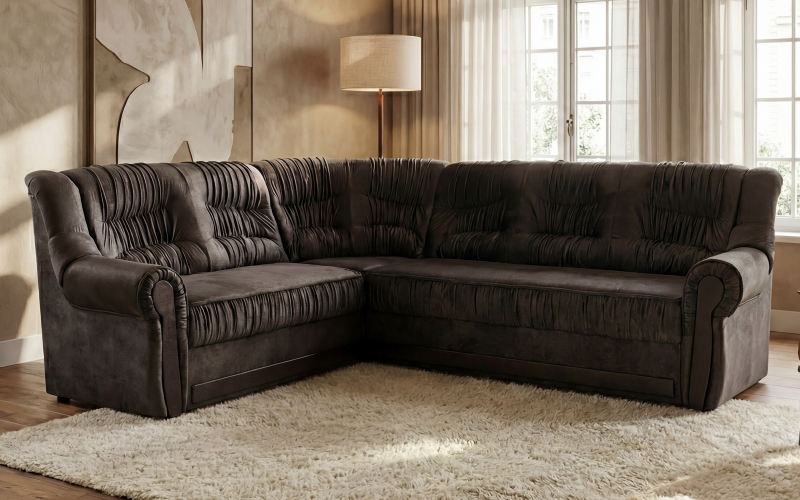 Living room corner Imperial, dark brown  1
