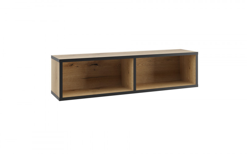 Shelf Jessie, Evoke oak + black gloss  1