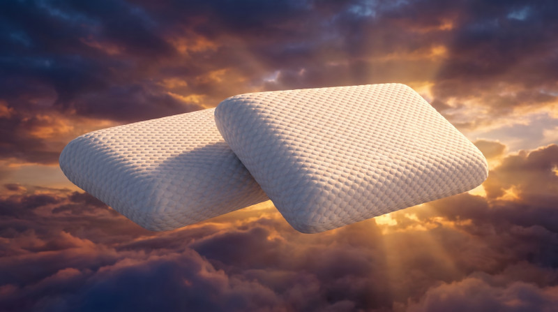 Set of 2 pillows 68/40 Memory Comfort, white  1
