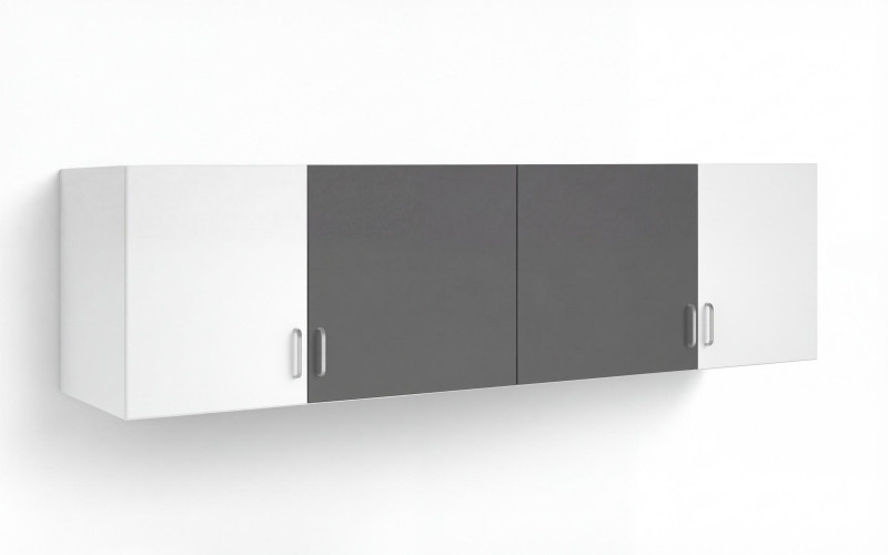 Upgrade for wardrobe Porto, white matt + anthracite matt  1