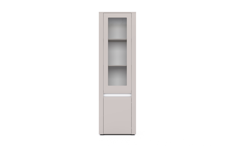 Showcase cabinet Varis, cashmere + white  1