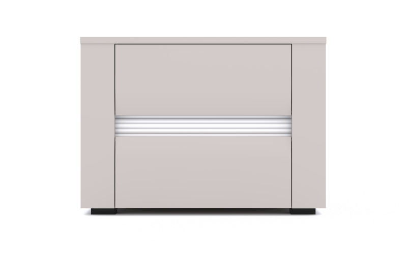 Nightstand Varis, cashmere + white  1