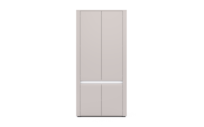 Double-winged wardrobe Varis, cashmere + white  1