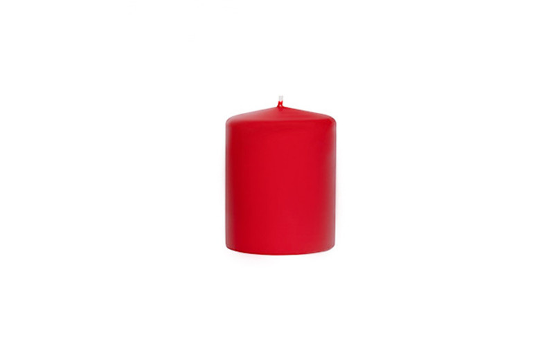 Cylindrical candle without scent, red, ⌀5/6  1