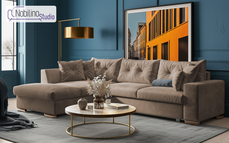 Extendable corner sofa Rome, brown  1