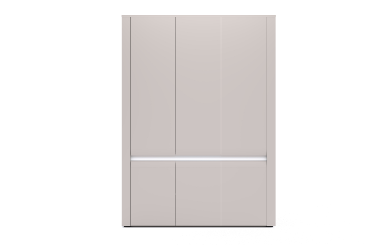 Three-winged wardrobe Varis, cashmere + white  1