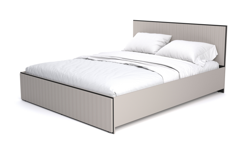Double bed for mattress 160/200 Tirena, cashmere + black  1
