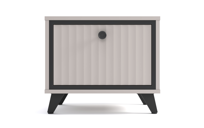 Nightstand Tirena, cashmere + black  1