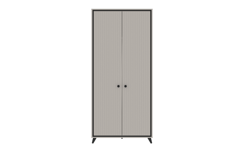 Double-winged wardrobe Tirena, cashmere + black  1