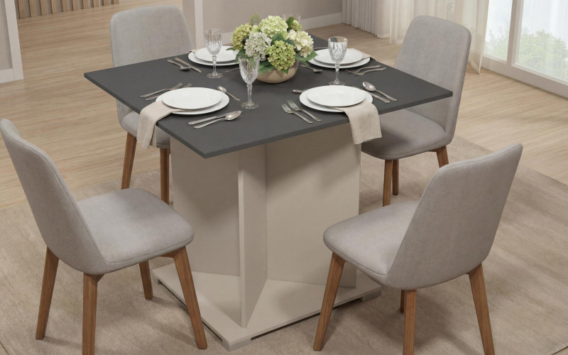 Dining table Aurea XL + MDF, sand matt + anthracite  1