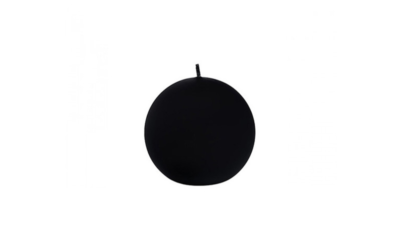 Sphere candle without scent, black, ⌀6.5  1